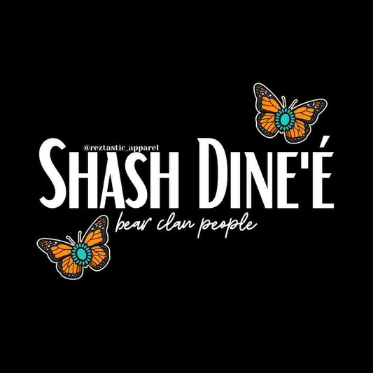 Shash Dine'é- Bear Clan People- Cluster Butterflies- T-Shirt