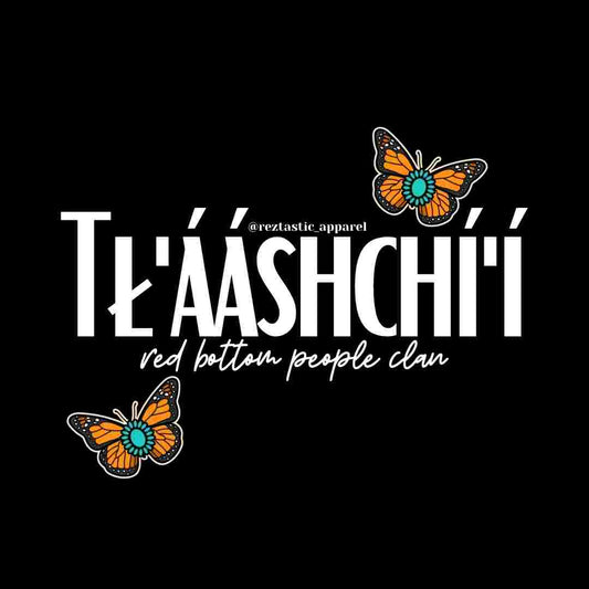 Tł'ááshchí'í- Red Bottom People Clan- Cluster Butterflies- T-Shirt