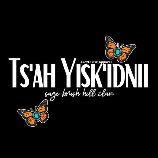 Ts'ah Yisk'idnii- Sage Brush Hill Clan- Cluster Butterflies- T-Shirt
