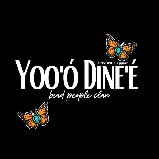 Yoo'ó Dine'é- Bead People Clan- Cluster Butterflies T-Shirt
