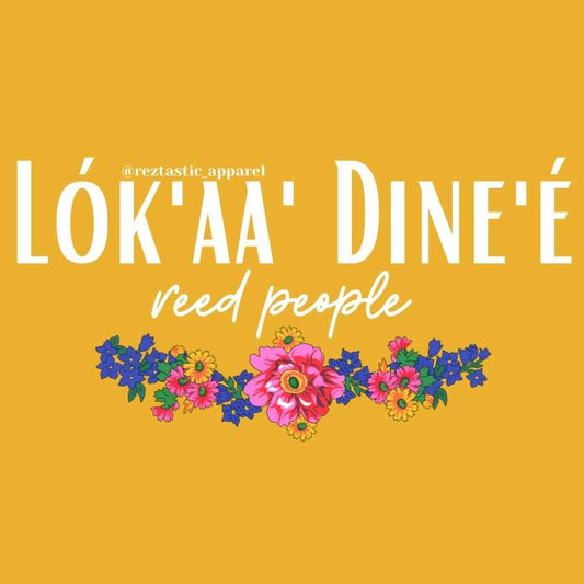 Lók'aa' Dine'é- Reed People Clan- Floral Scarf- T-Shirt