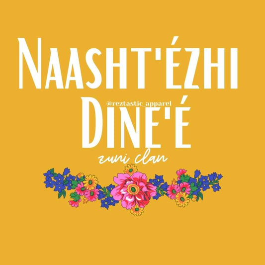 Naasht'ézhi Dine'é- Zuni People Clan- Floral Scarf- T-Shirt