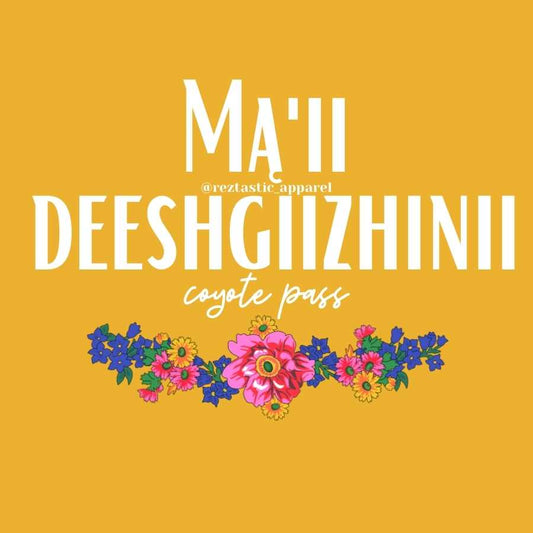 Mą'ii Deeshgiizhinii- Coyote Pass Clan- Floral Scarf- T-Shirt