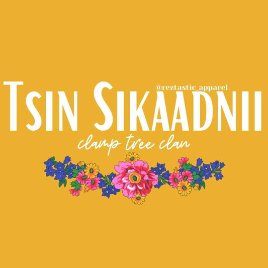 Tsin Sikaadnii- Clamp Tree Clan- Floral Scarf- T-Shirt