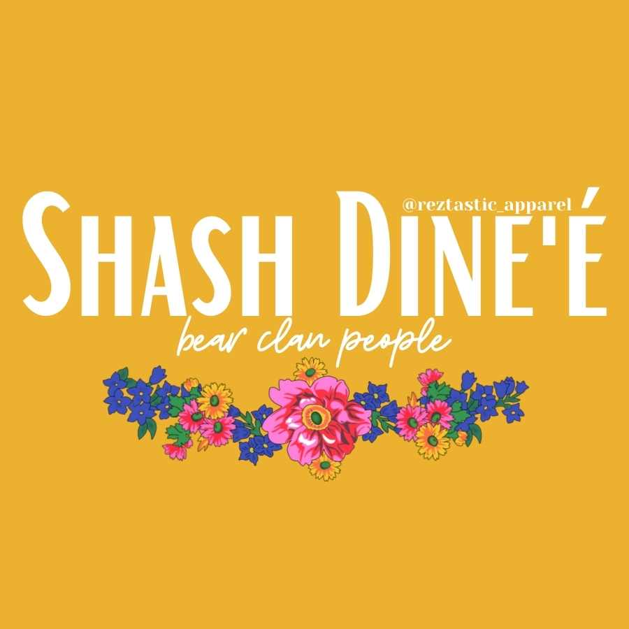Shash Dine'é- Bear Clan People- Floral Scarf- T-Shirt