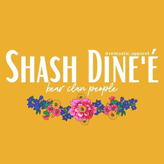 Shash Dine'é- Bear Clan People- Floral Scarf- T-Shirt
