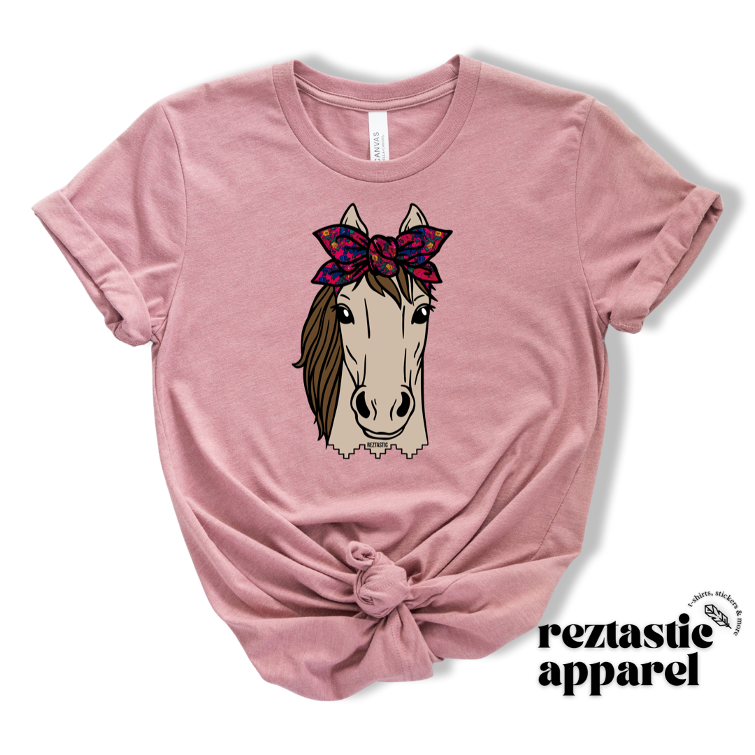 Horse w/ scarf - T-Shirt - Adults