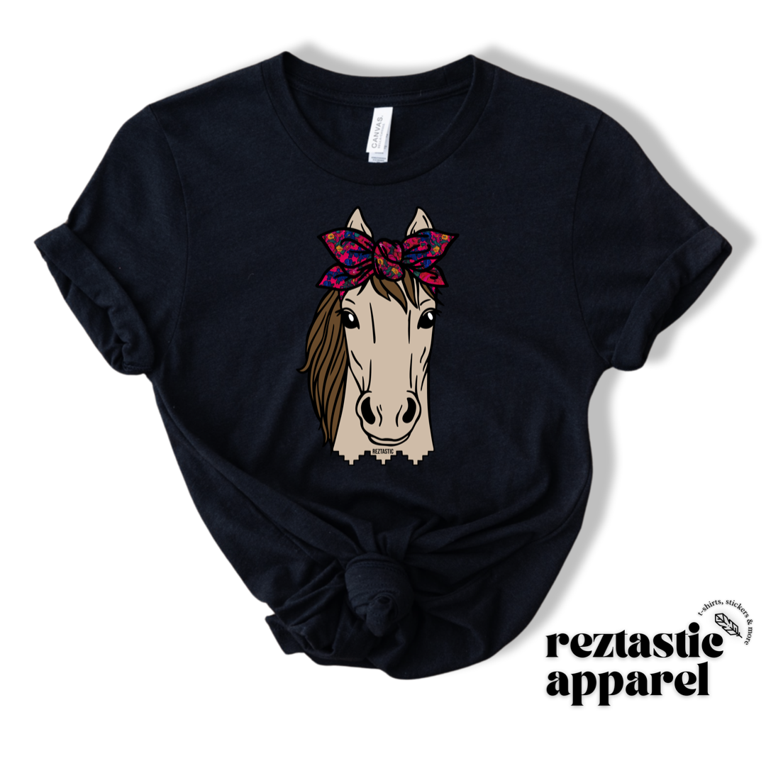 Horse w/ scarf - T-Shirt - Adults