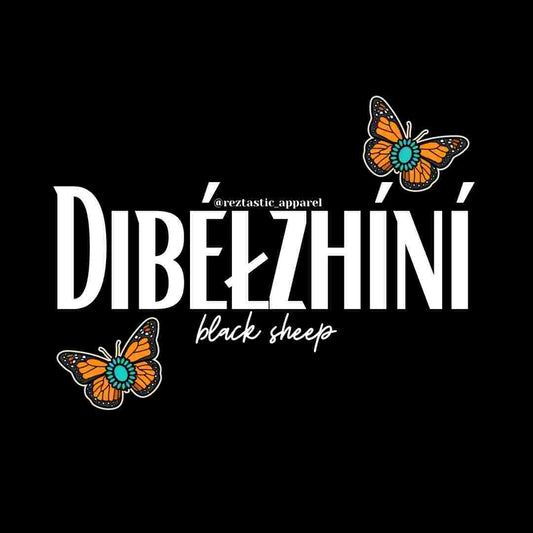 Dibéłzhíní- Black Sheep Clan- Cluster Butterflies- T-Shirt