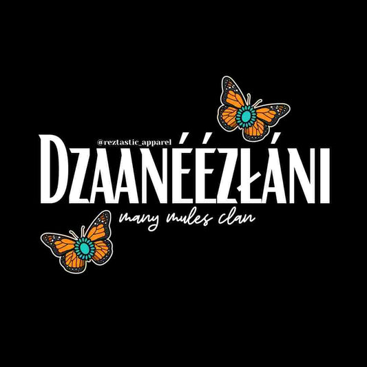 Dzaanééz Łáni- Many Mules Clan- Cluster Butterflies- T-Shirt