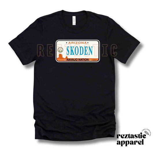Skoden- License Plate T-Shirt- Adults