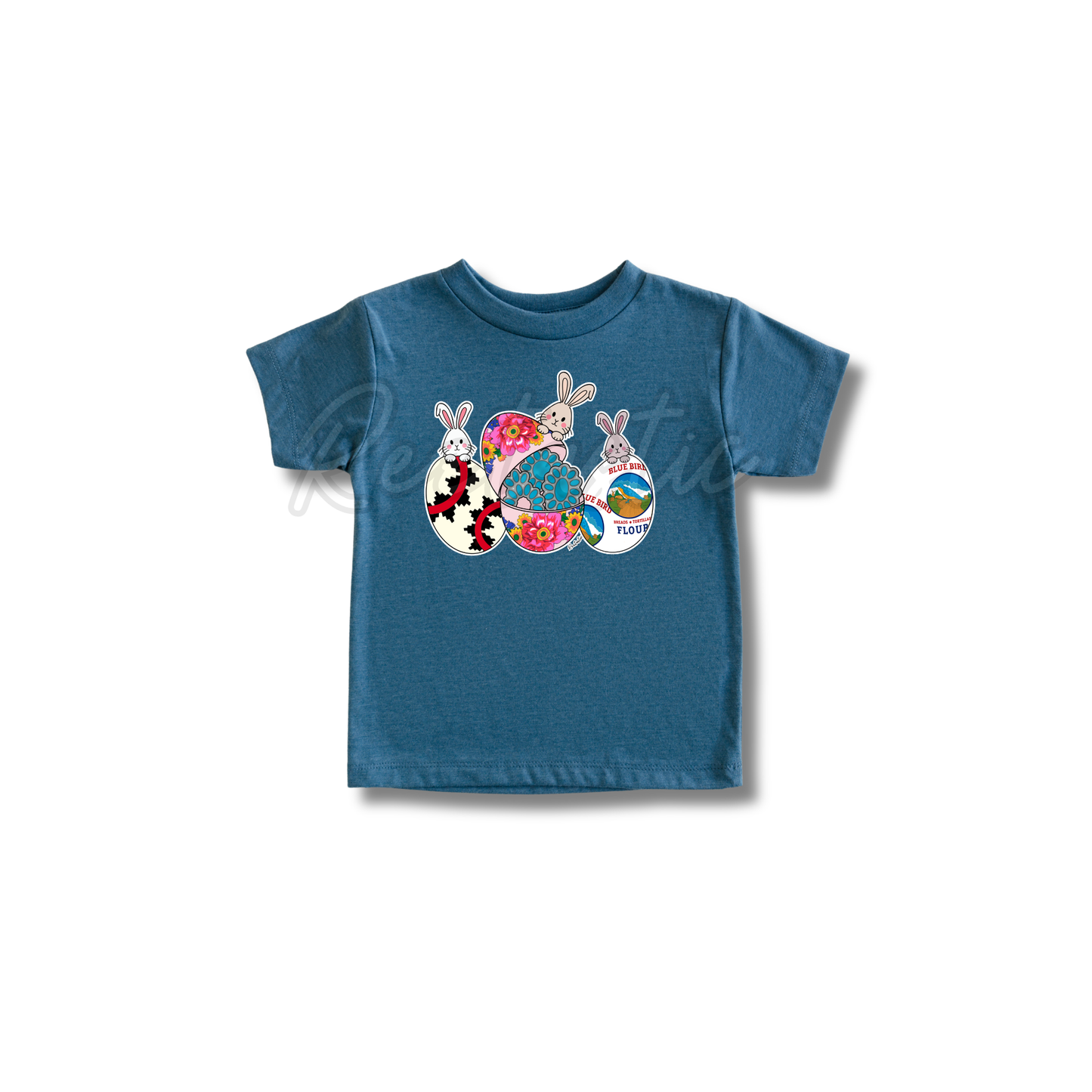 Turquoise & Bunnies- Toddlers- T-Shirt