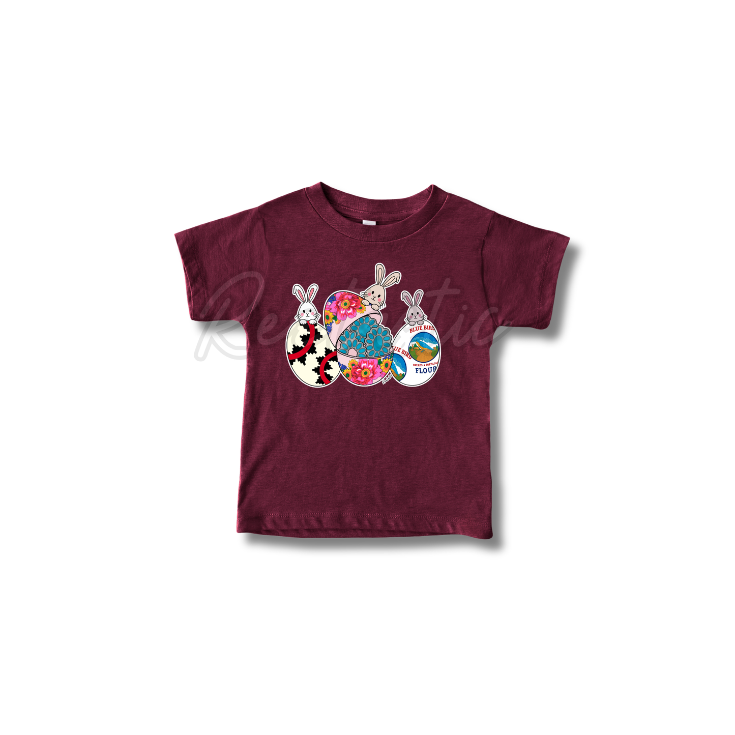 Turquoise & Bunnies- Toddlers- T-Shirt