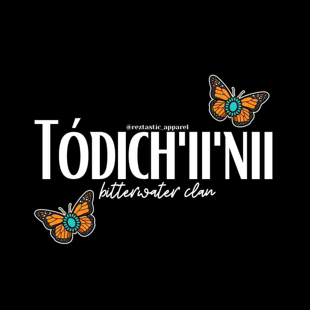 Tódich'ii'nii- Bitter Water Clan- Cluster Butterflies- T-Shirt