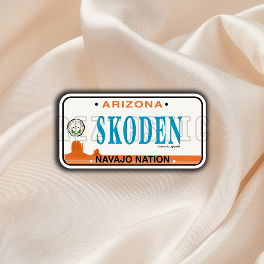 Navajo Nation Sko-den Plate - Arizona- Sticker