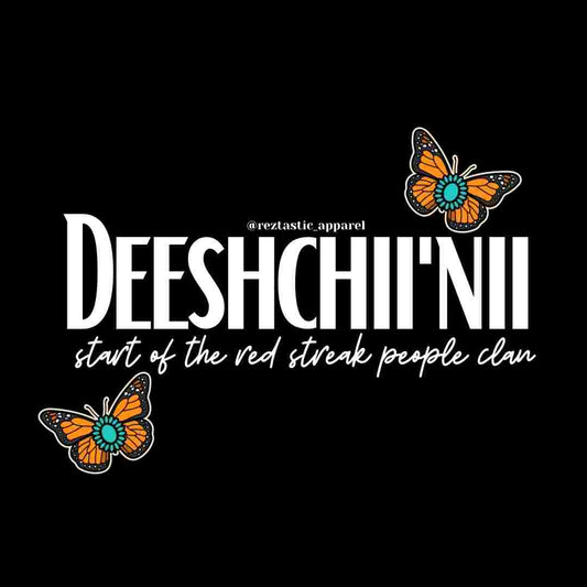 Deeshchii'nii- Start of the Red Streak People- Cluster Butterflies- T-Shirt