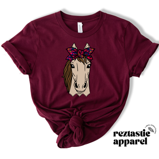 Horse w/ scarf - T-Shirt - Adults