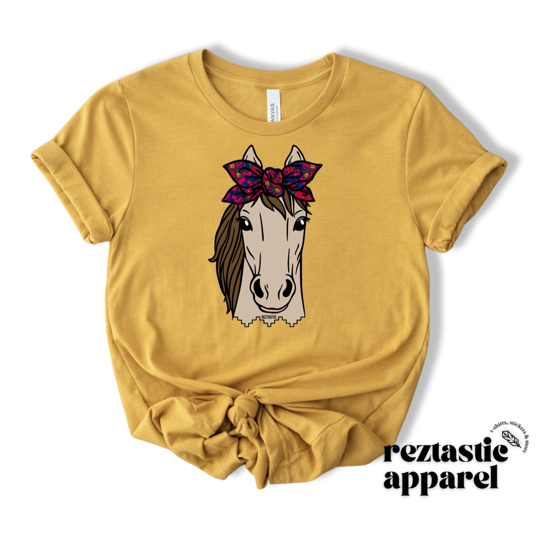 Horse w/ scarf - T-Shirt - Adults